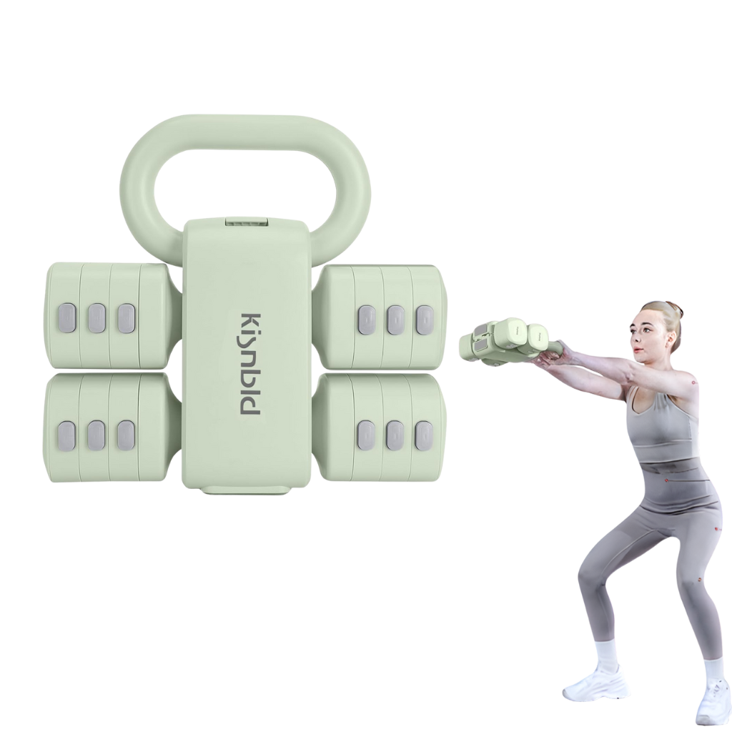 Adjustable Dumbbell Set – Mint Green